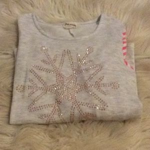 Kids bling snowflake long sleeve tee